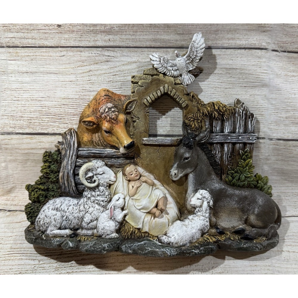 Roman, Inc. The Friendly Beasts Nativity Figure Baby Jesus 7.25" x 10"  Tub14